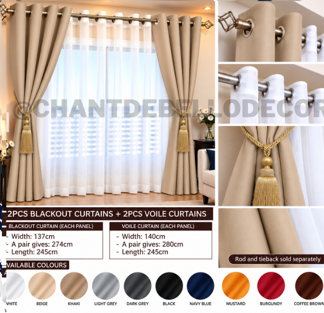     GIVE YOUR HOME THE PERFECT FINISH — CURTAINS & VOILE 