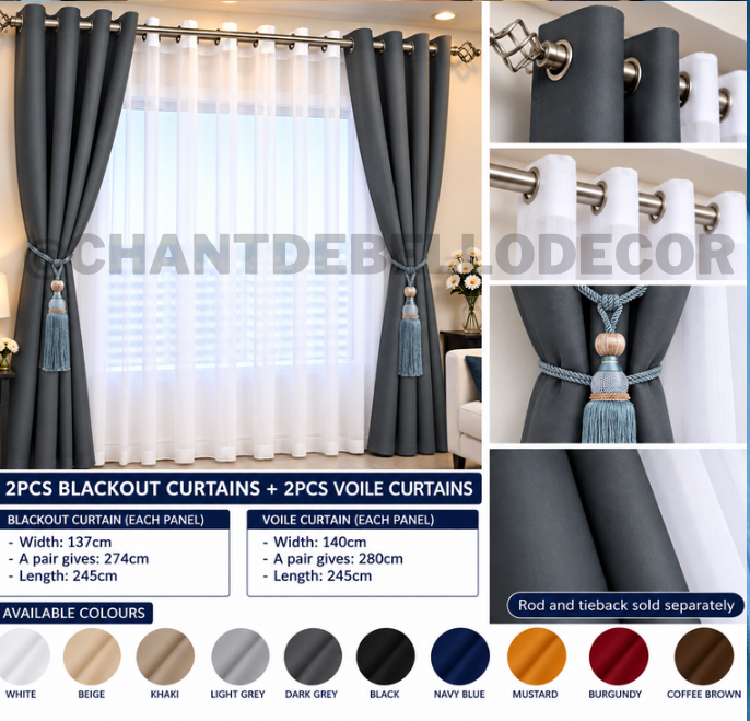     ELEGANT CURTAINS & VOILE FOR A BEAUTIFUL HOME 