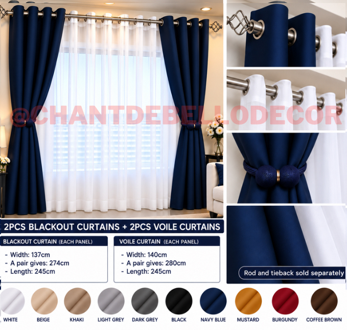     CURTAINS + VOILE = THE PERFECT HOME COMBO 