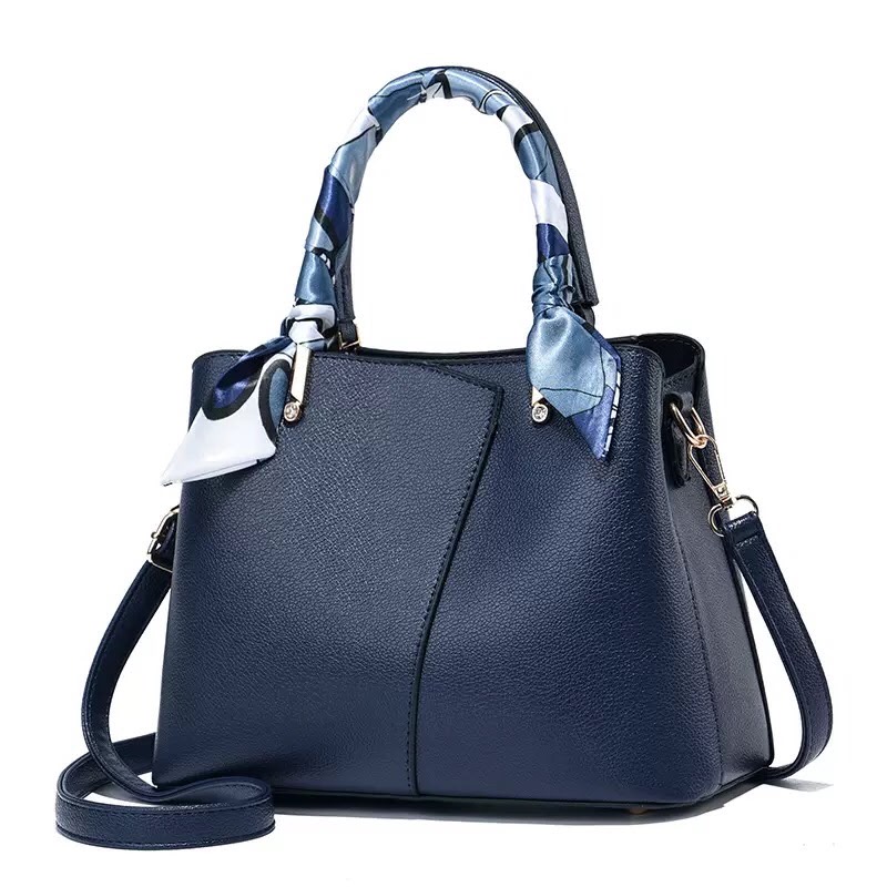 Blue Luxurious Leather Bag