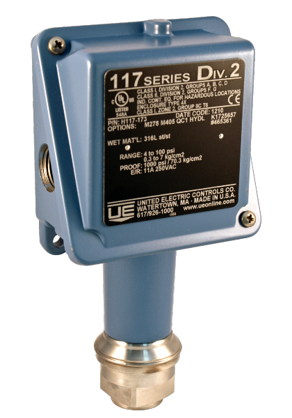 United Electric Controls 117 Series Pressure and Temperature Switch - United Electric