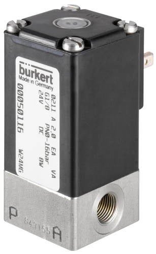 Bürkert Type 0211 - Direct-acting 2/2-way plunger valve
