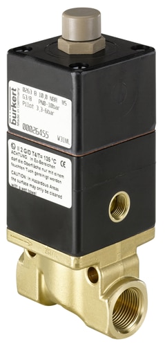 Bürkert Type 0263 - Pneumatically operated 2/2-way valve with separating diaphragm