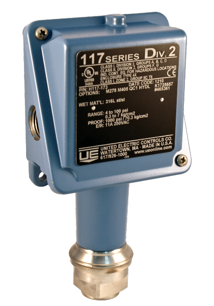 United Electric Controls 117 Series Pressure and Temperature Switch - United Electric