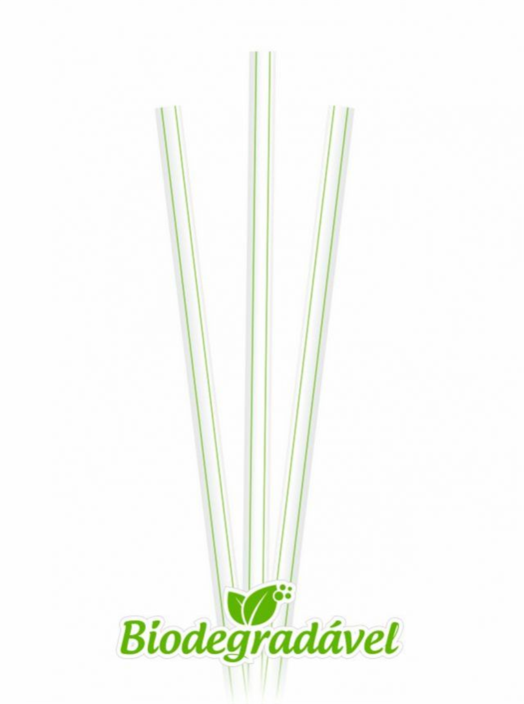 Canudo Biodegradável 5x210mm - Individual C/ 100