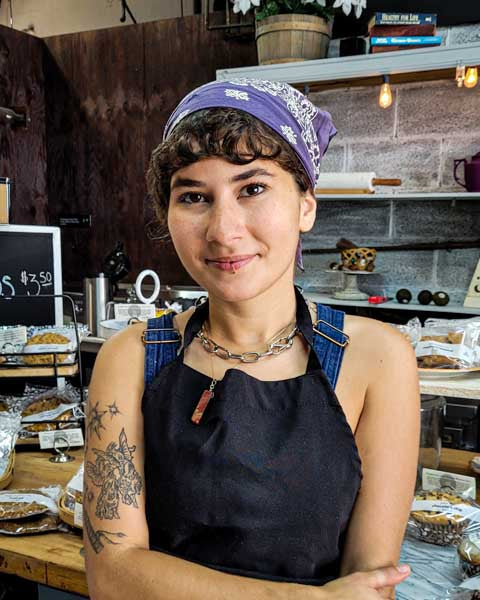 A baker at Sensible Bakery