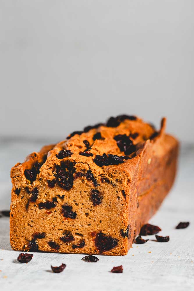 Pumpkin Chia Loaf With Cranberries