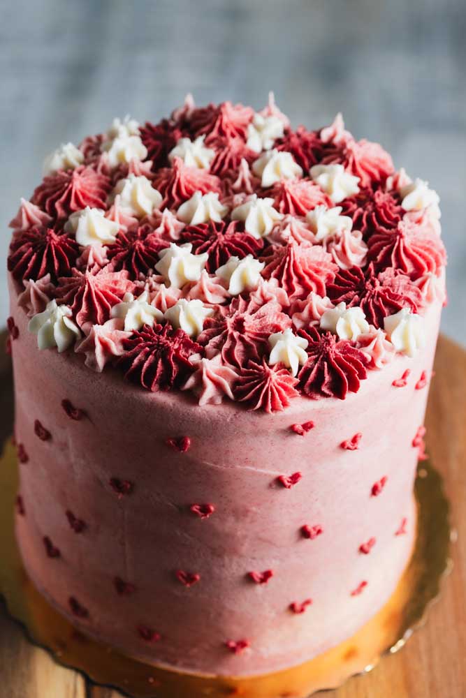 Inside Out Pink Velvet Cake