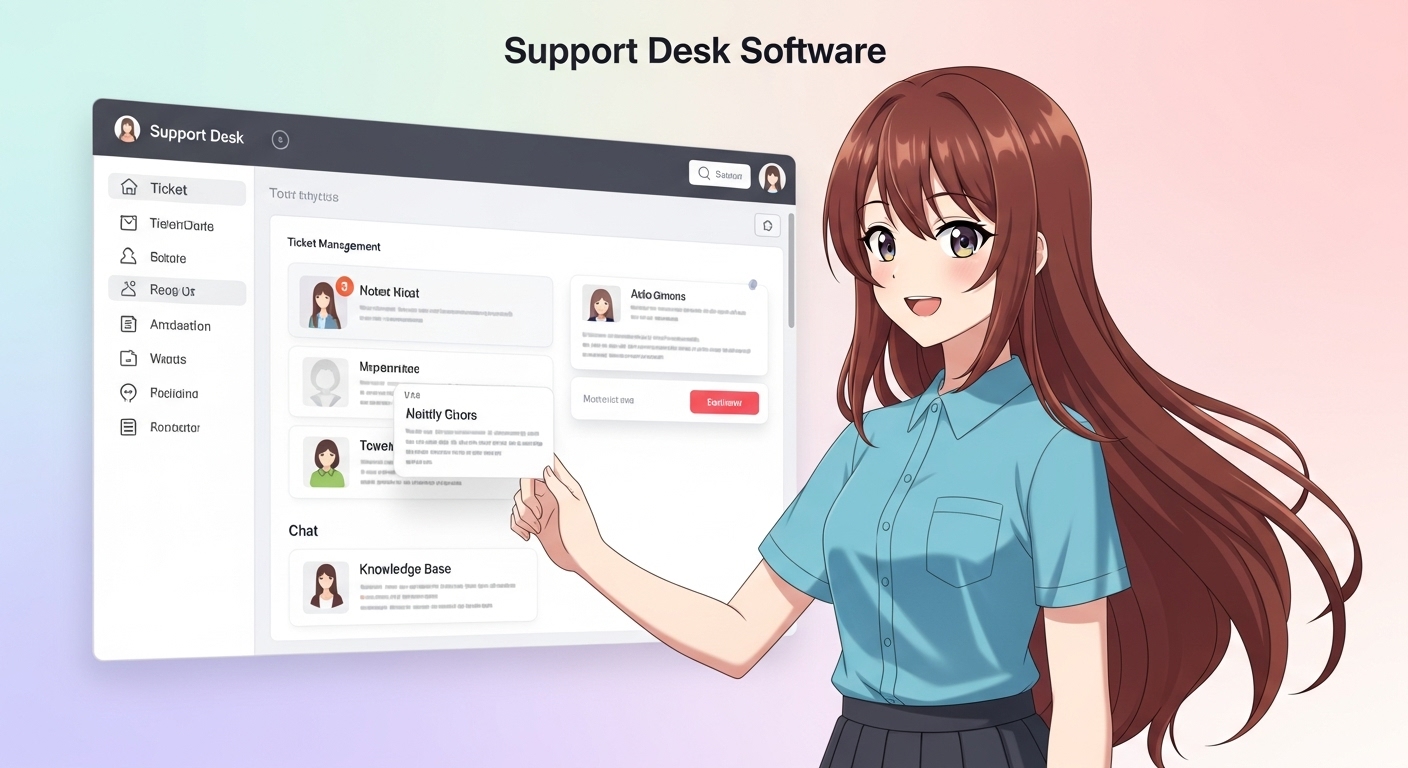 Customer support interface and project management tools illustrating client retention.