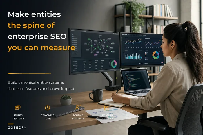 Enterprise entity SEO for topical authority and measurement