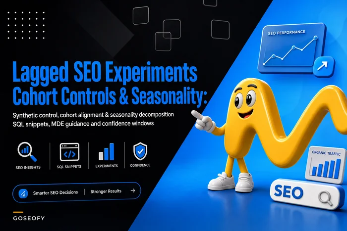 Measuring lagged SEO experiments: cohort controls, seasonality and confidence windows