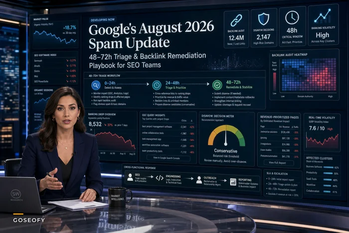 Responding to Google’s August 2026 Spam Update: A Rapid 48–72h Triage & Backlink Remediation Playbook