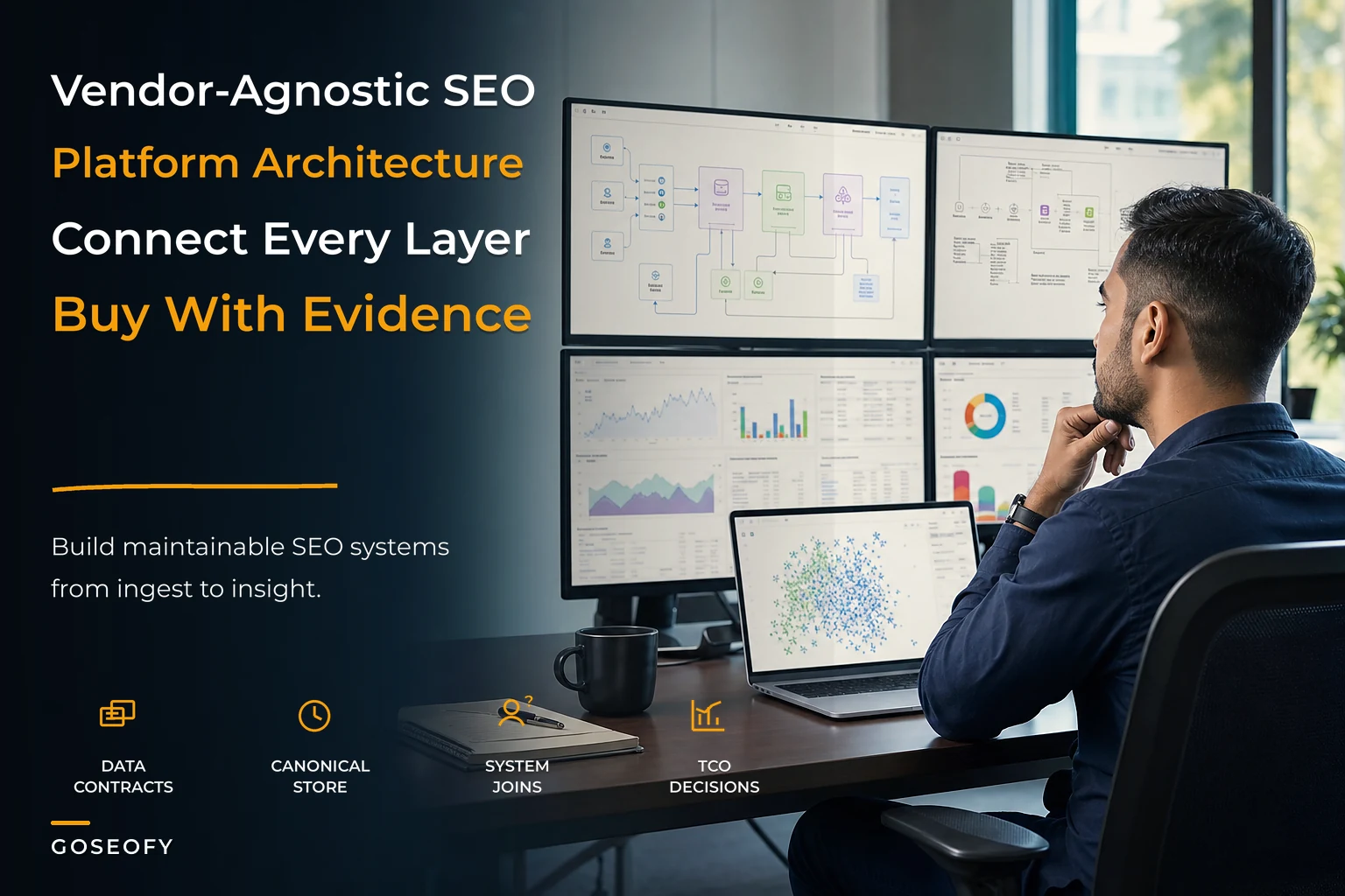 Vendor-agnostic enterprise SEO platform architecture