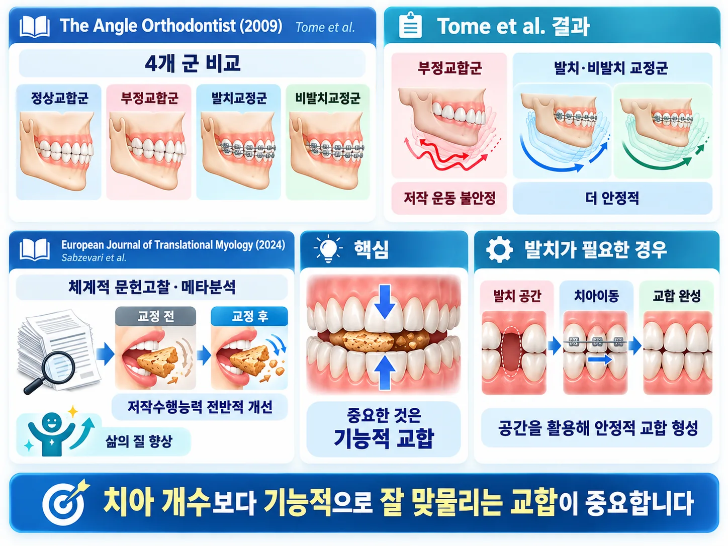 기능적 교합의 중요성 인포그래픽