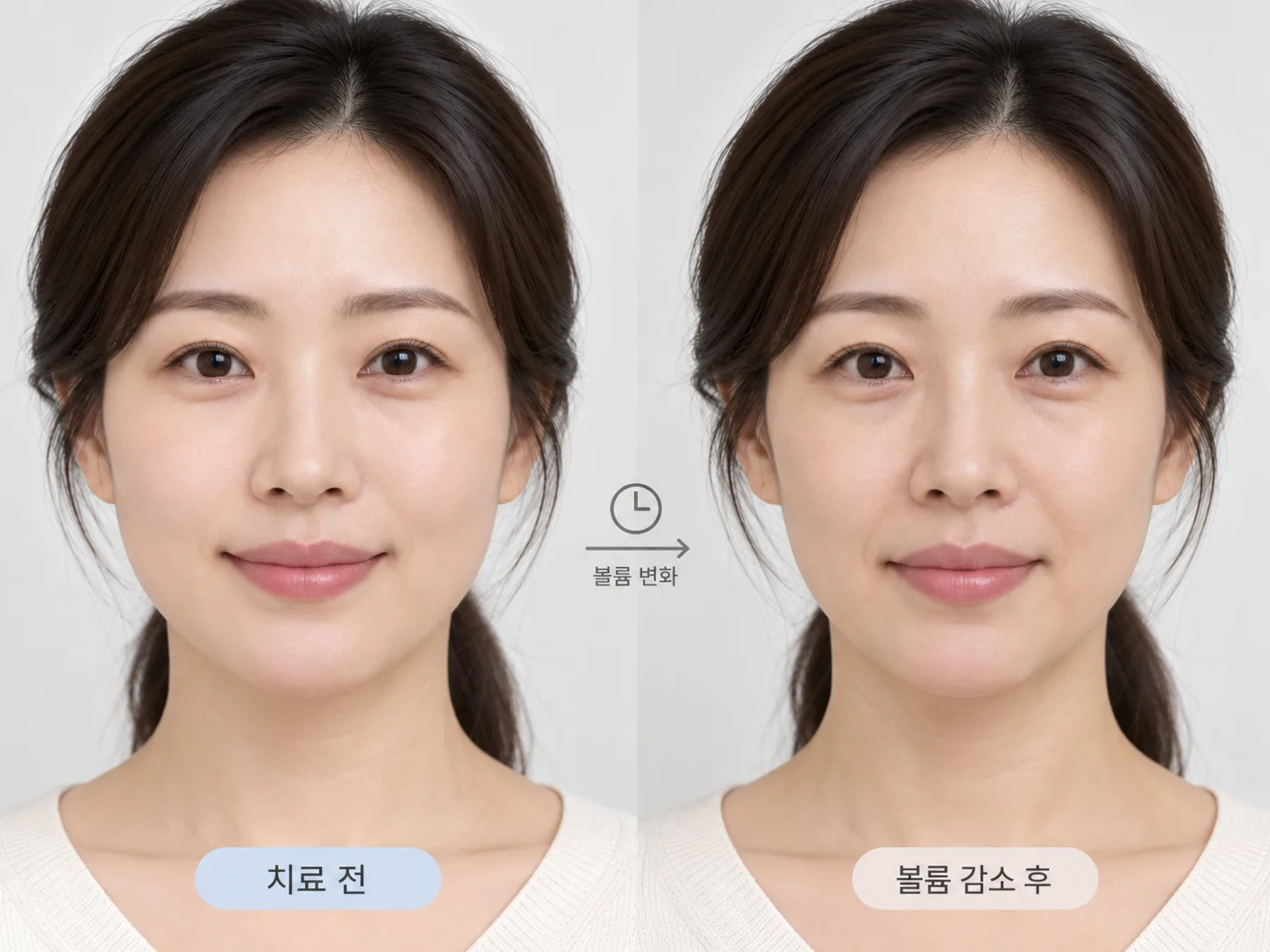 볼륨 변화 전후 비교 포트레이트