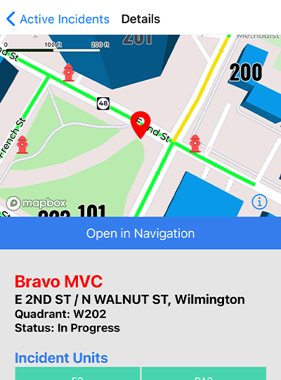 CADAlert Mobile Incident Map