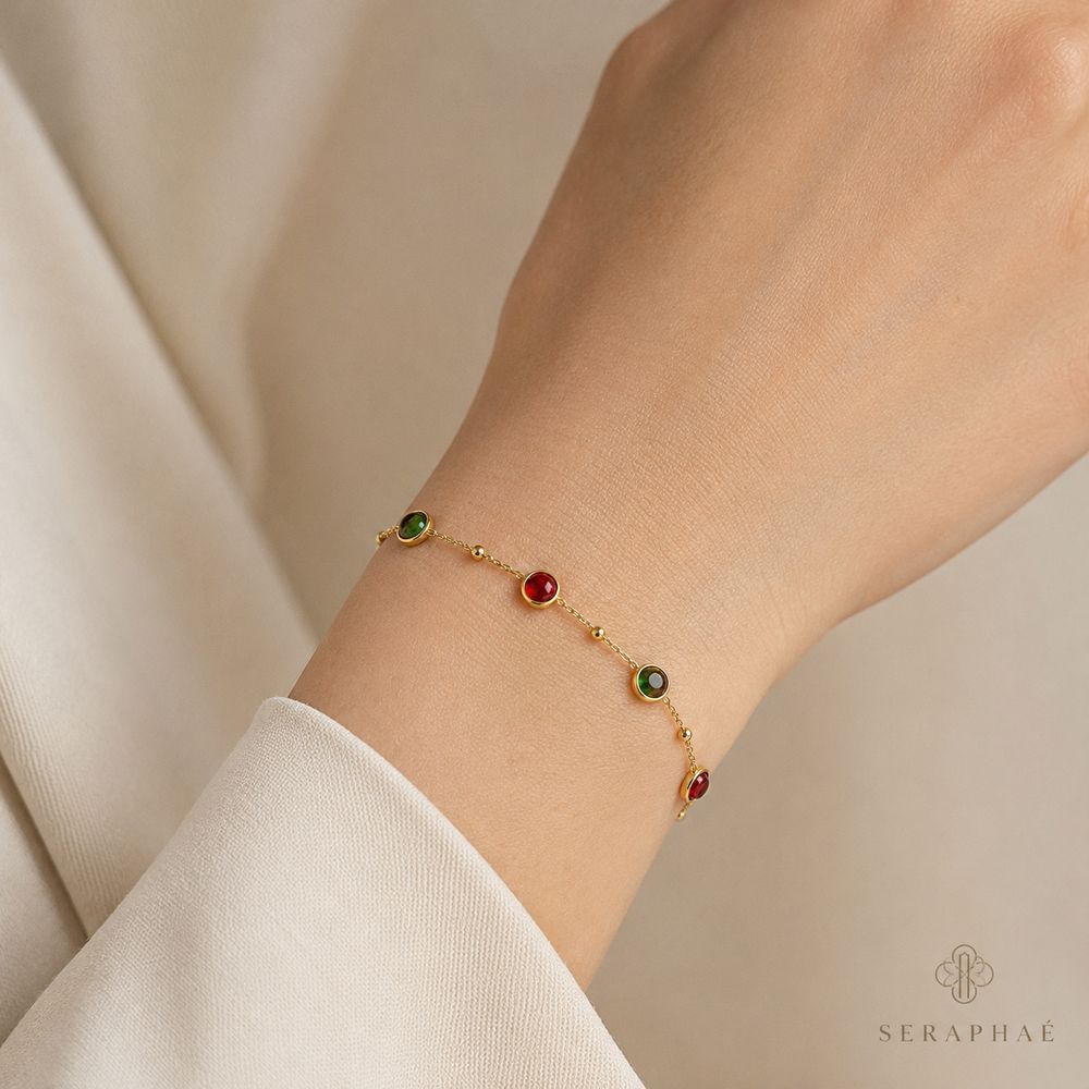 Multi-Gemstone Station Bracelet — view 2