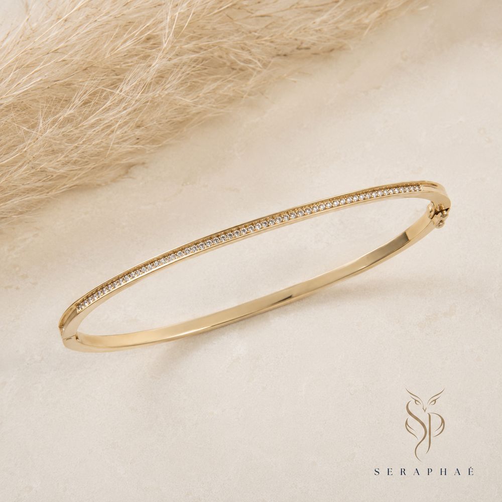 Pavé Hinged Bangle — view 1