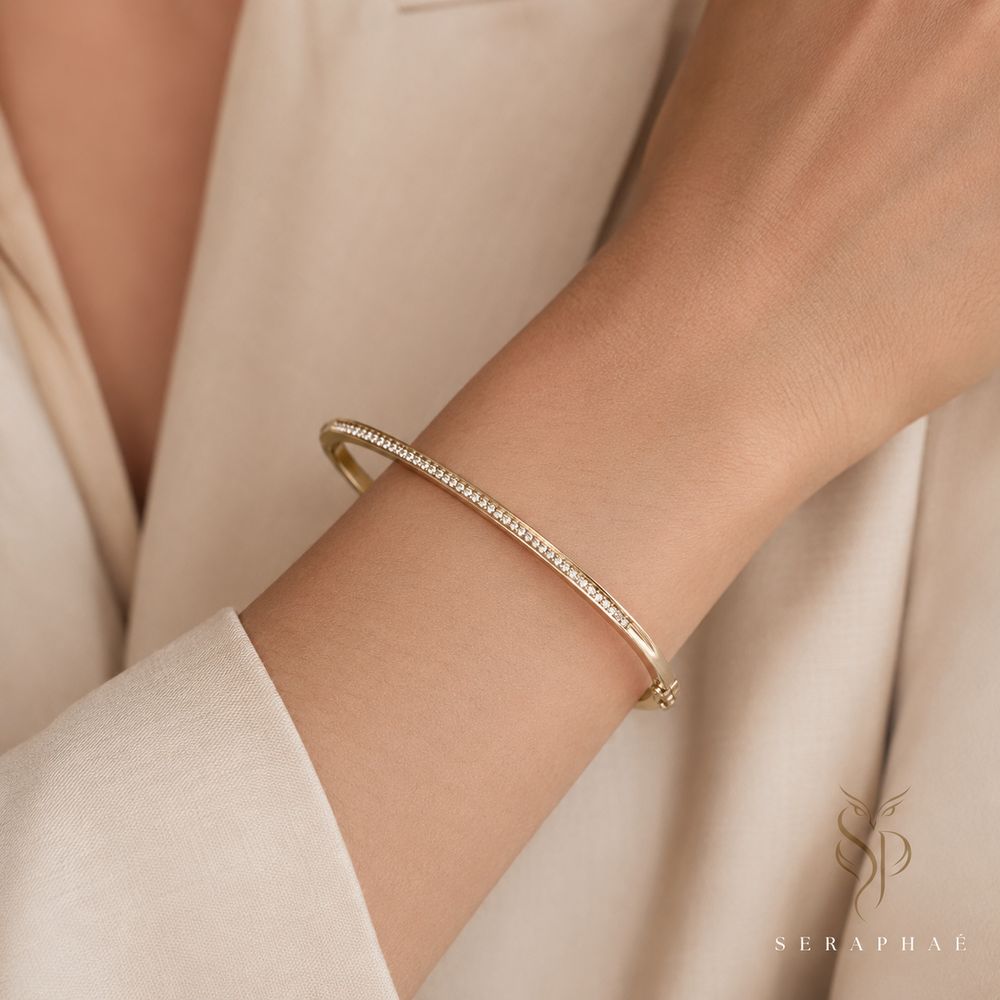 Pavé Hinged Bangle — view 2