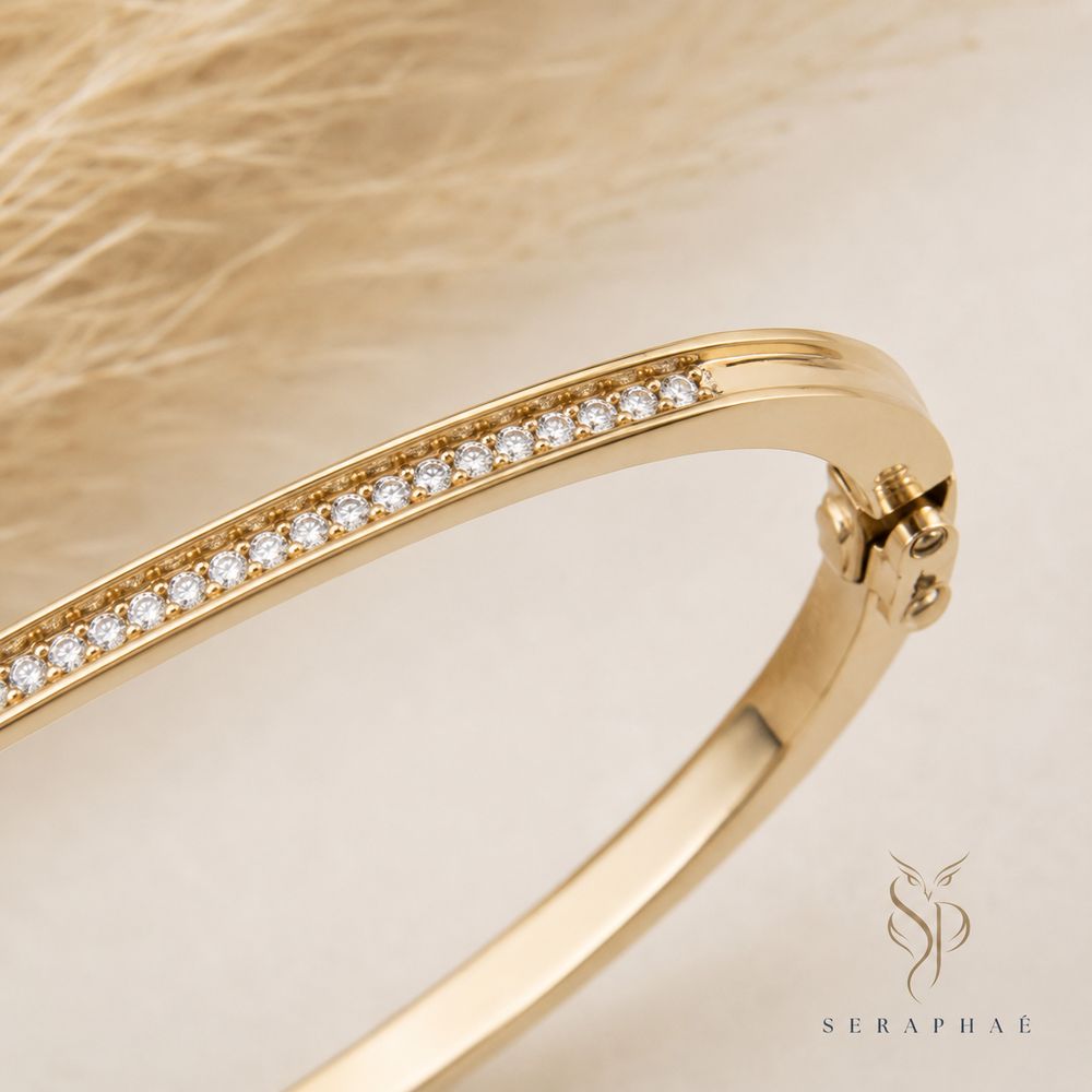 Pavé Hinged Bangle — view 3