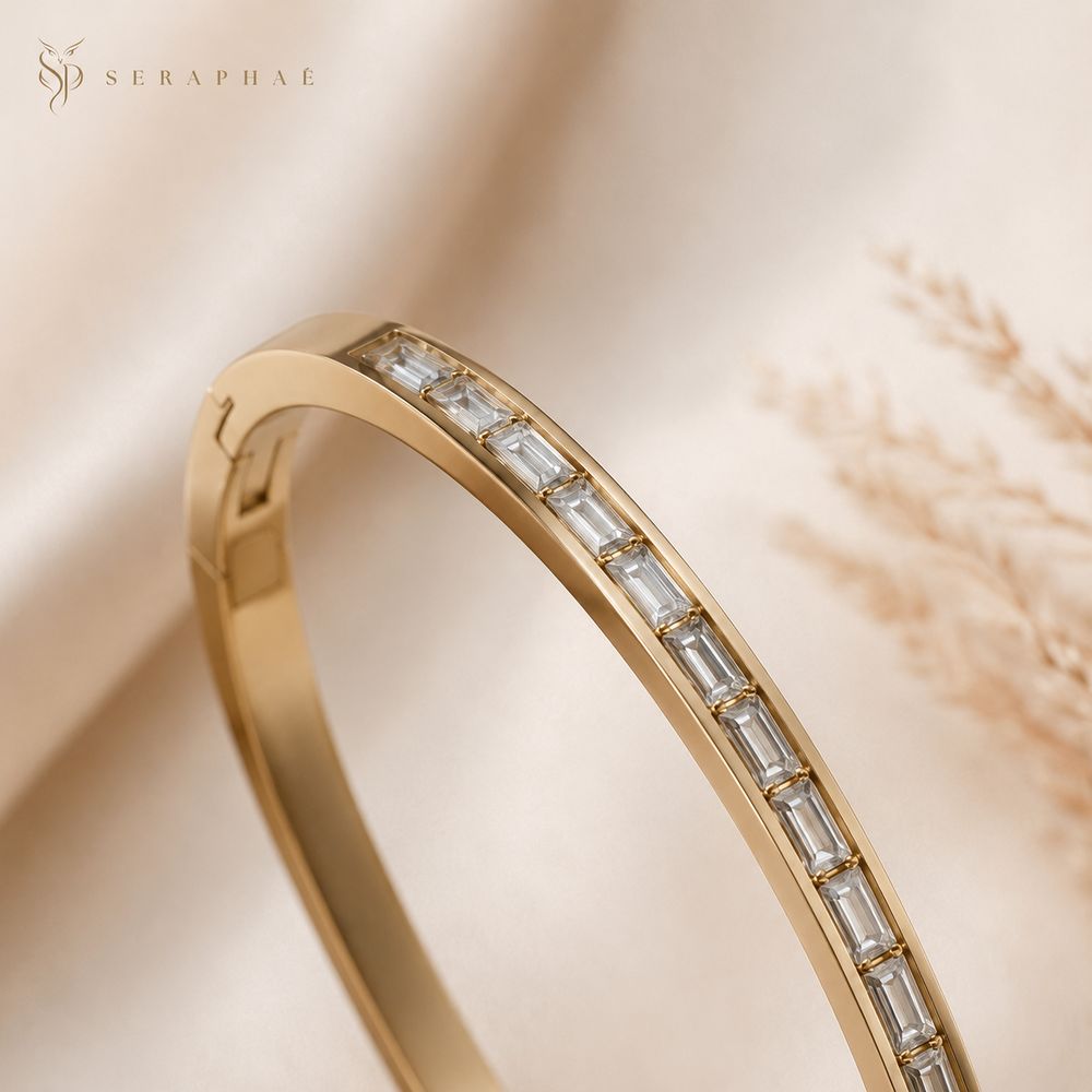 Baguette Channel Bangle — view 3