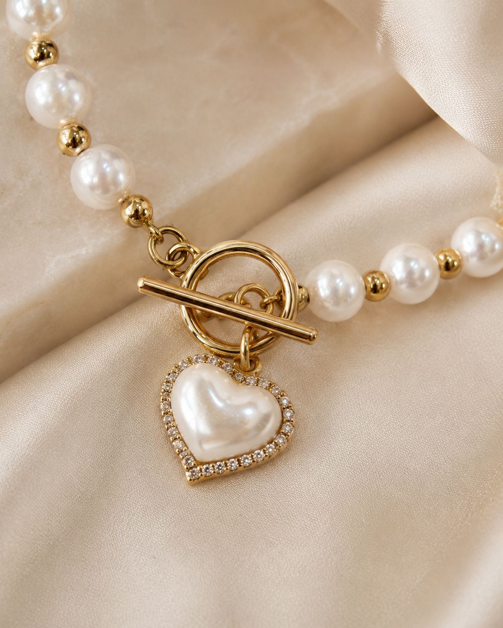 Pearl Heart Bracelet — view 3