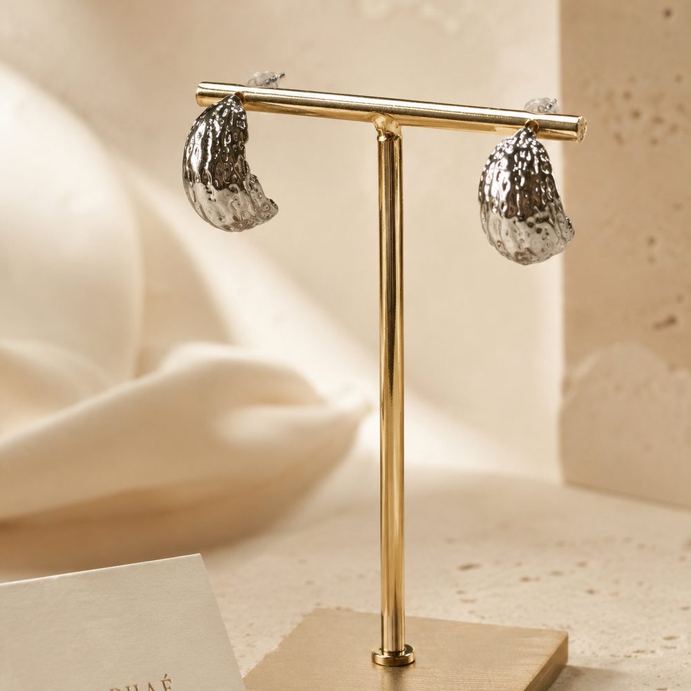 Molten Dome Huggies · Silver — view 1