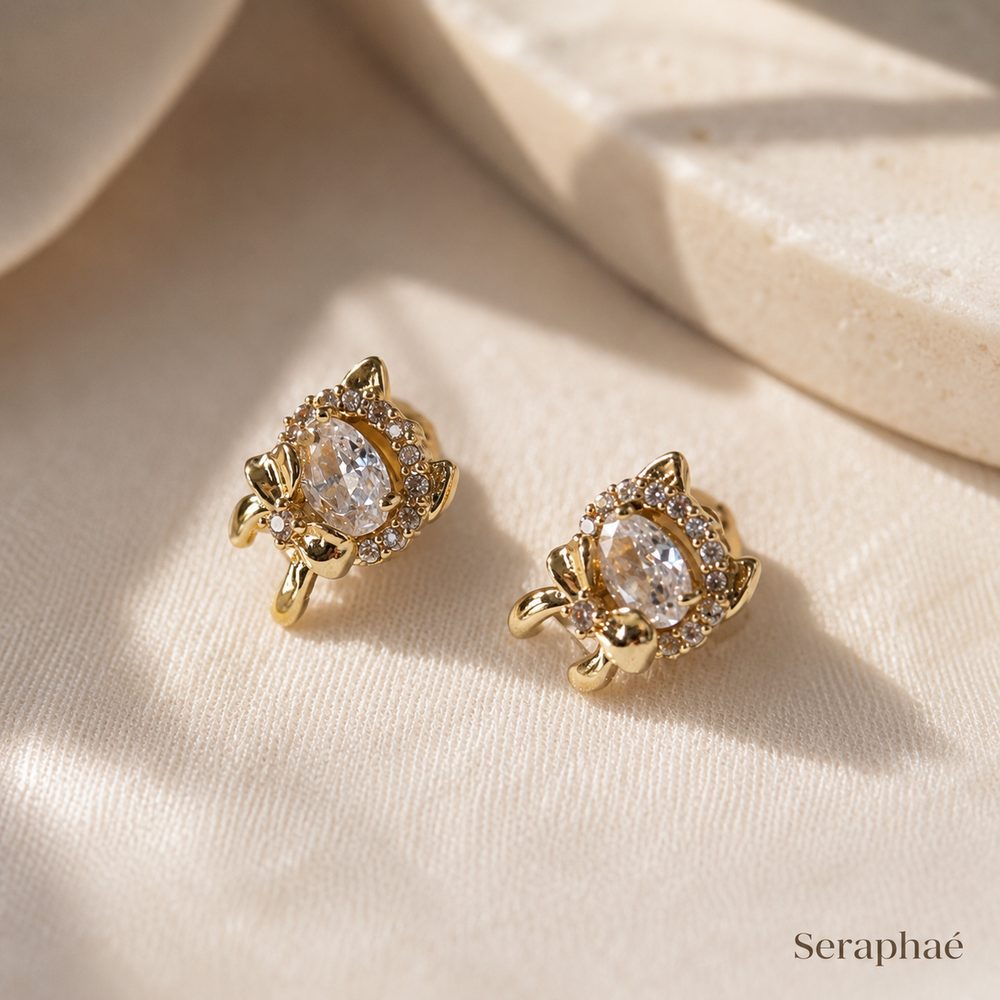 Crystal Fox Studs — view 2