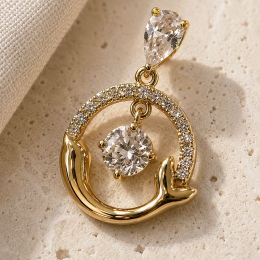Celestial Orbit Drops — 18k gold-plated · CZ