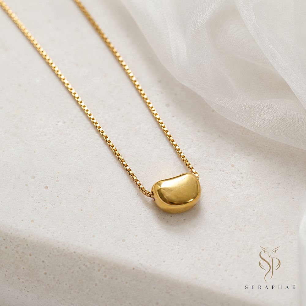 Golden Pebble Pendant — view 3