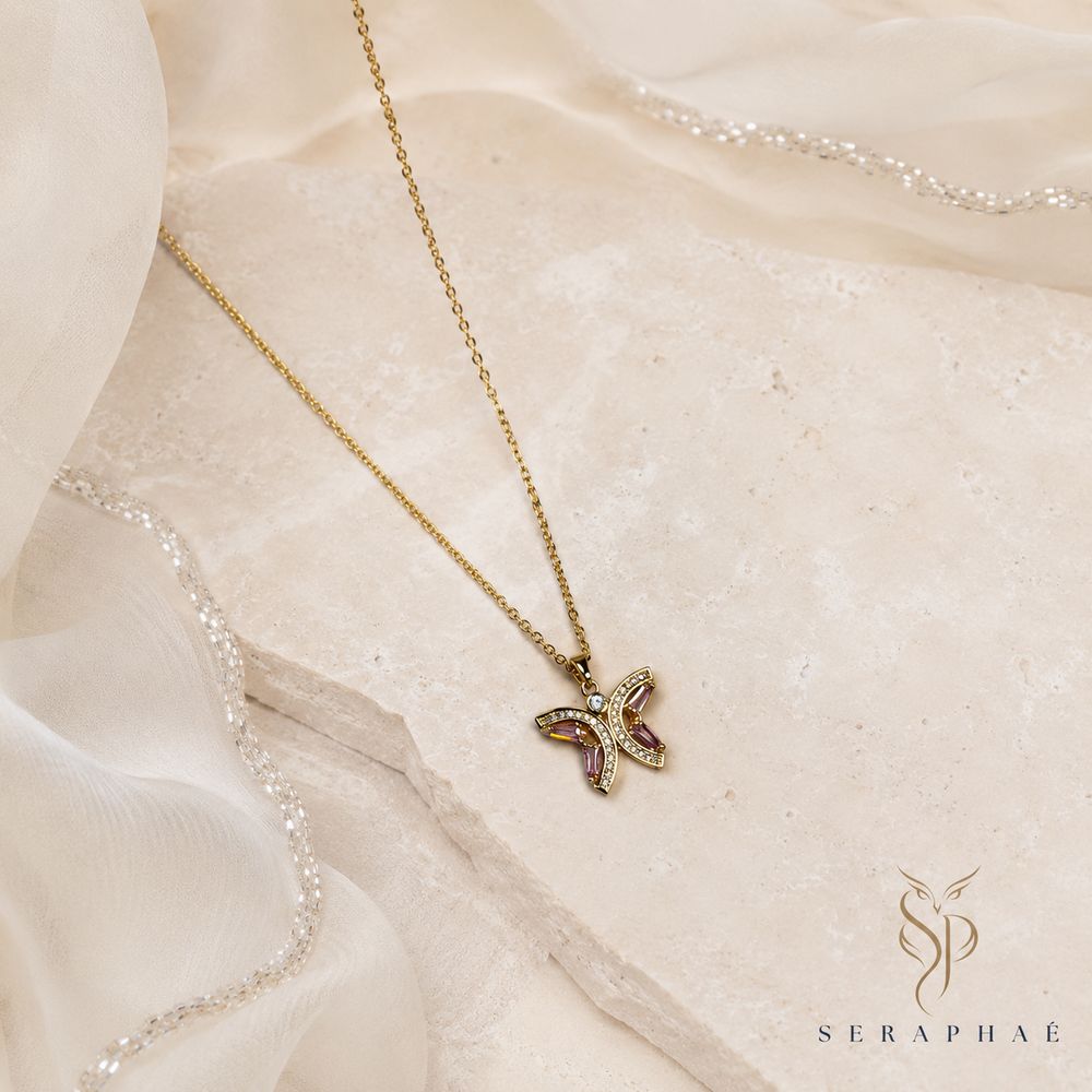 Butterfly Pavé Pendant — view 1