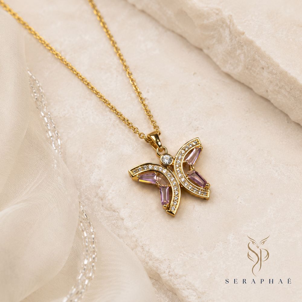 Butterfly Pavé Pendant — view 2