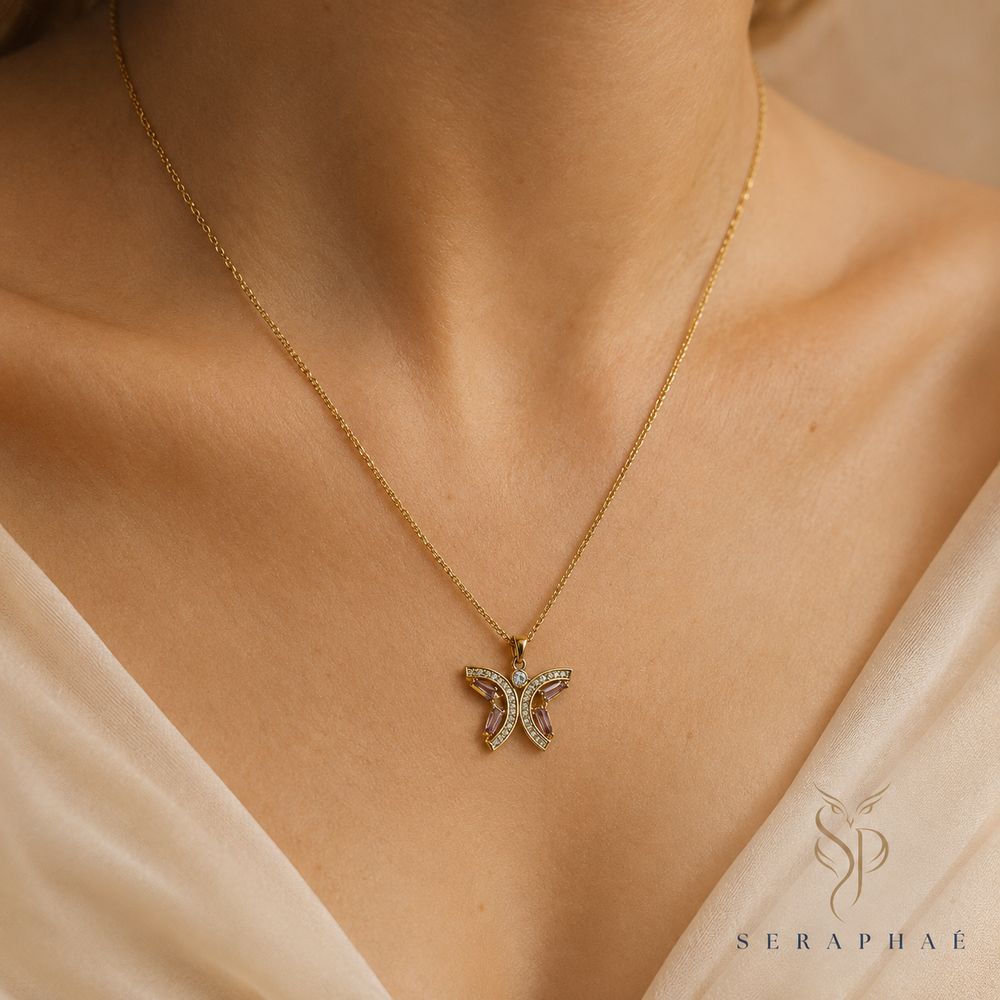 Butterfly Pavé Pendant — view 3