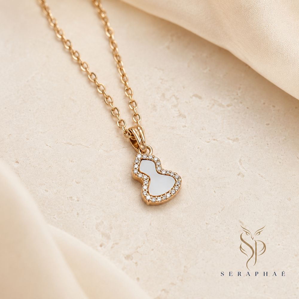 Crystal Heart Drop Pendant — view 2