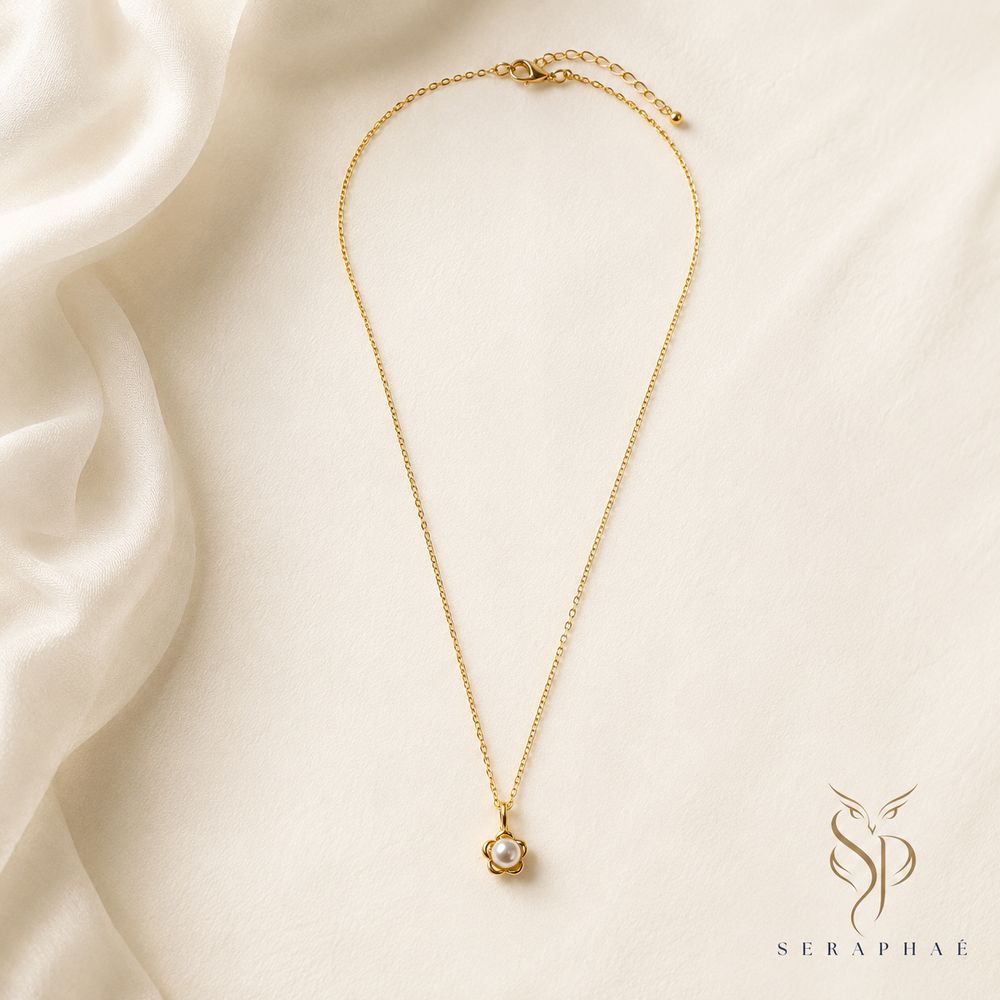 Solitaire Drop Pendant — view 1