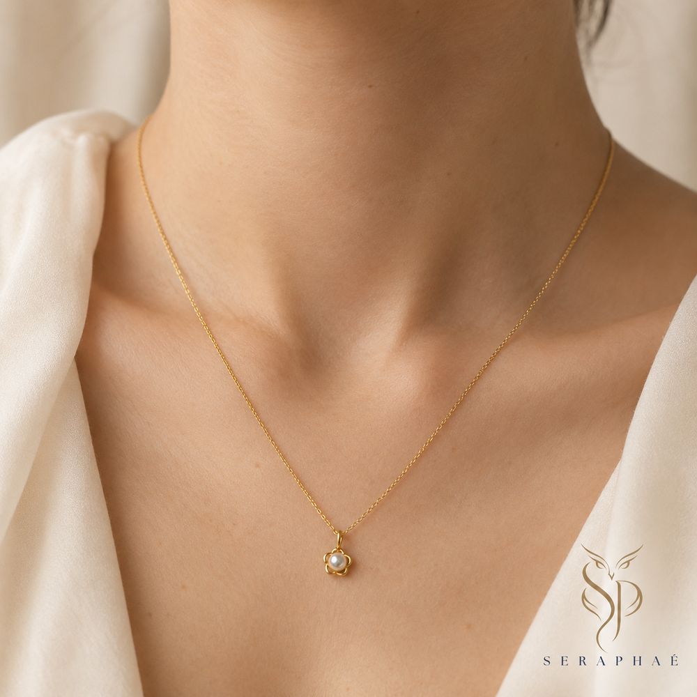 Solitaire Drop Pendant — view 2