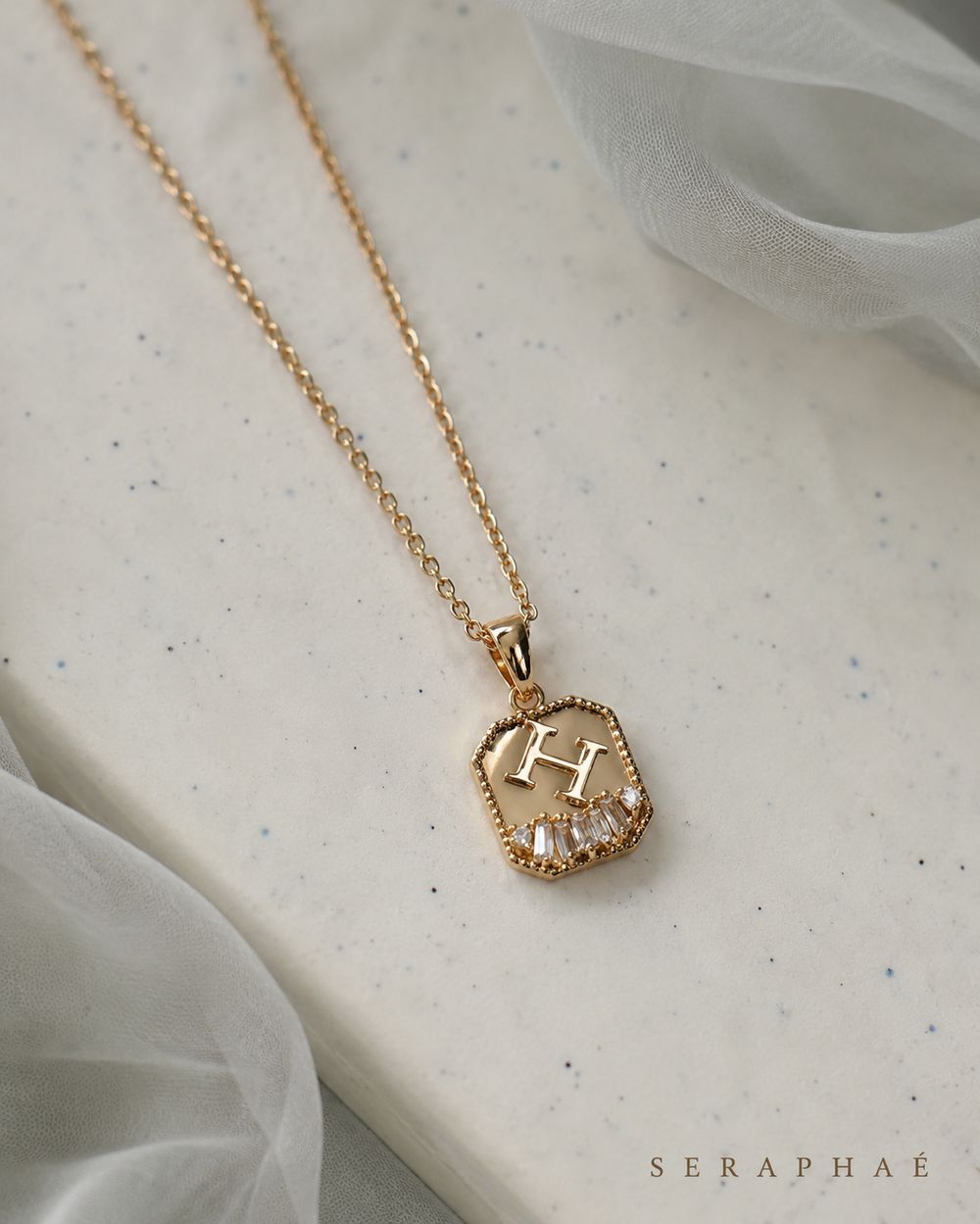 Monogram Signet Pendant — view 1