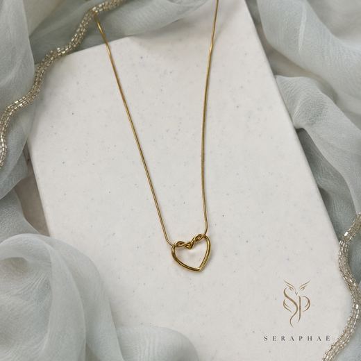Open Heart Pendant — 18k gold-plated brass