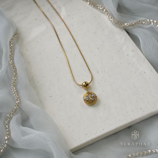 Pavé Orb Pendant — 18k gold-plated · pavé CZ