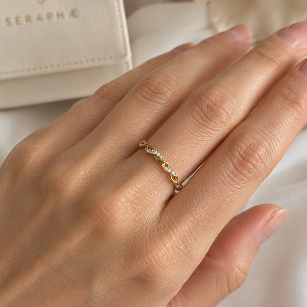 Marquise Vine Eternity Ring — view 3