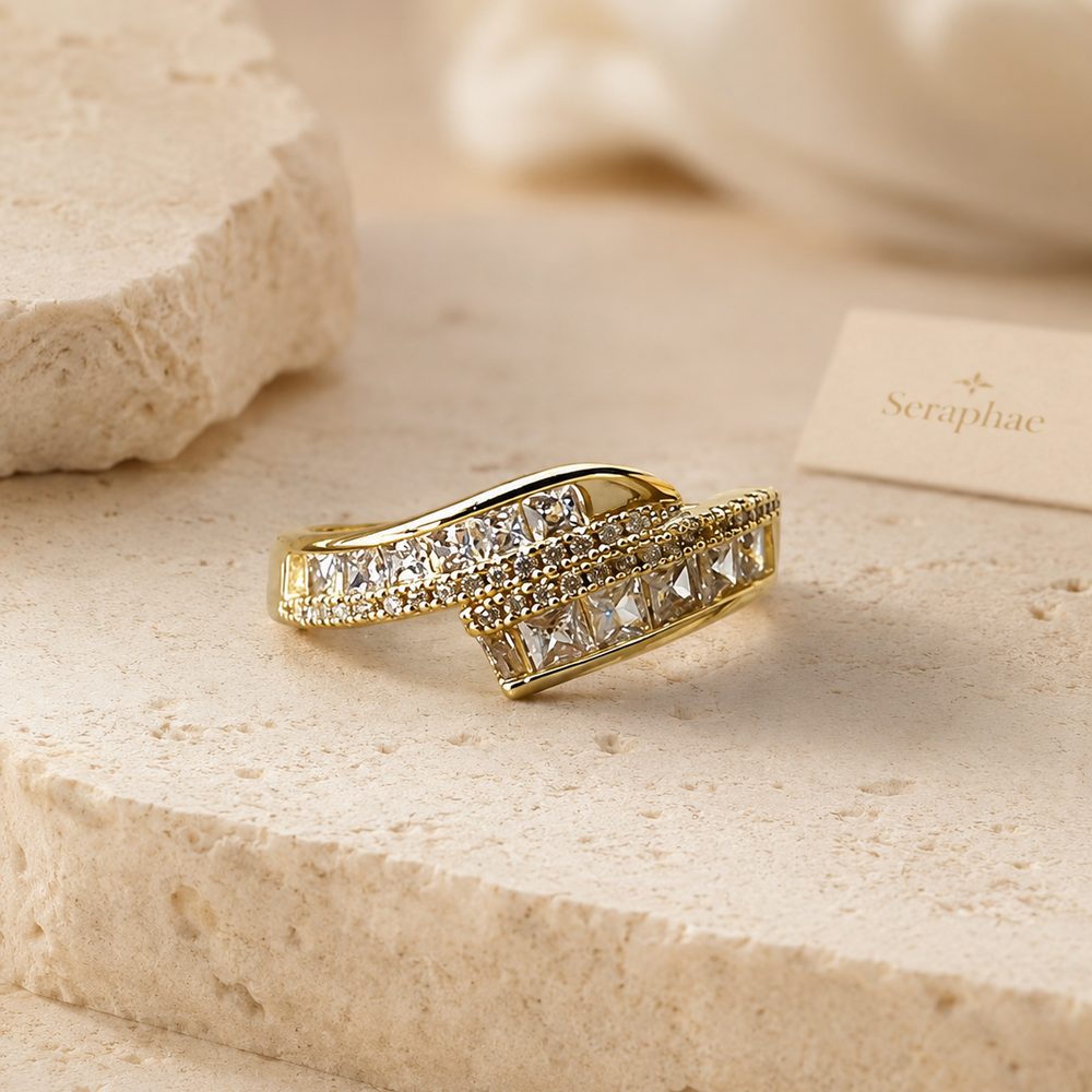 Baguette Wave Ring — view 2