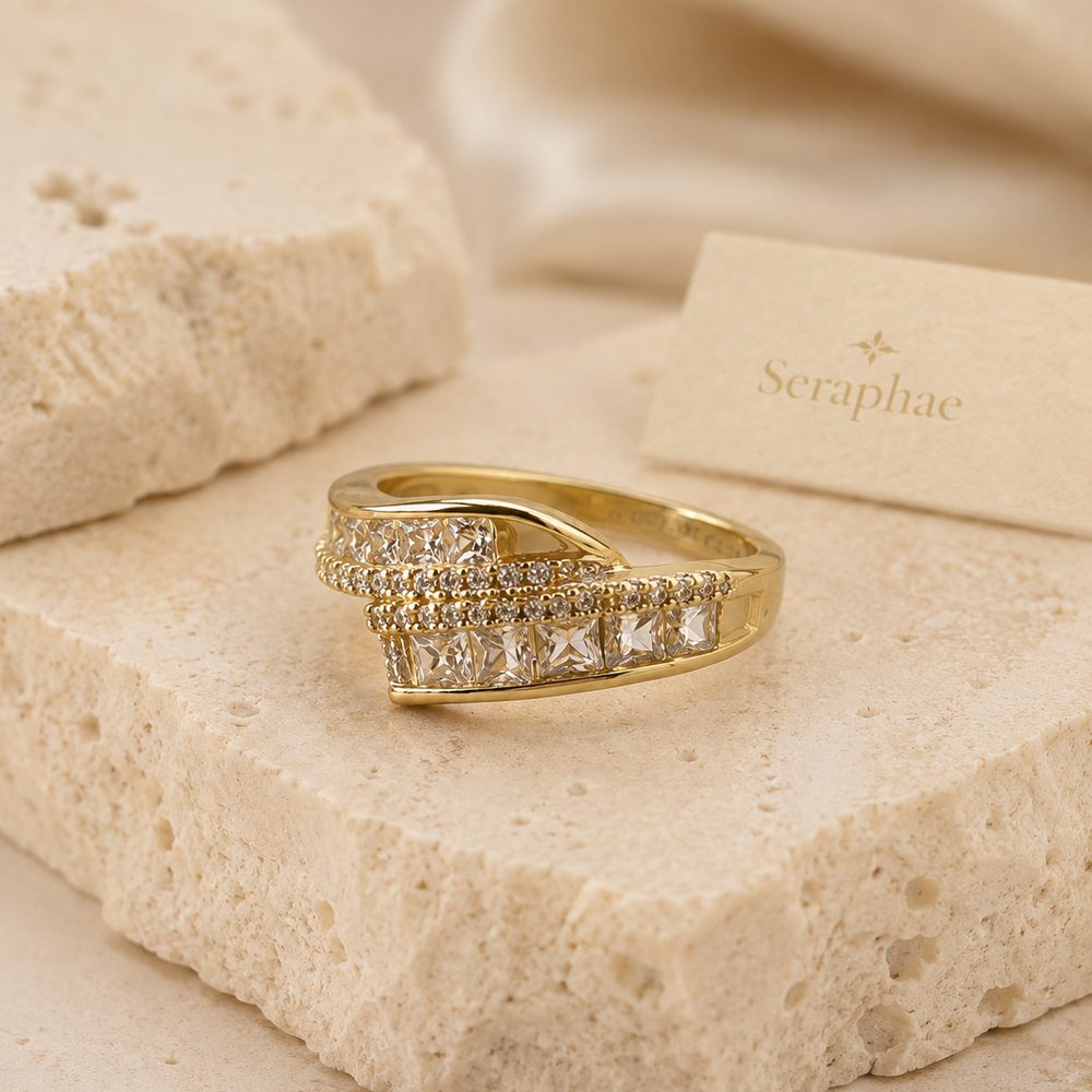 Baguette Wave Ring — view 3