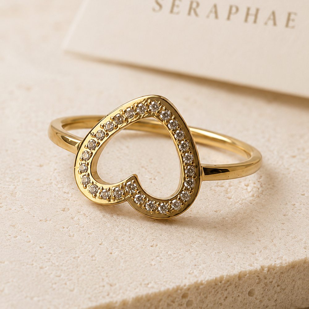 Pavé Heart Ring — view 3