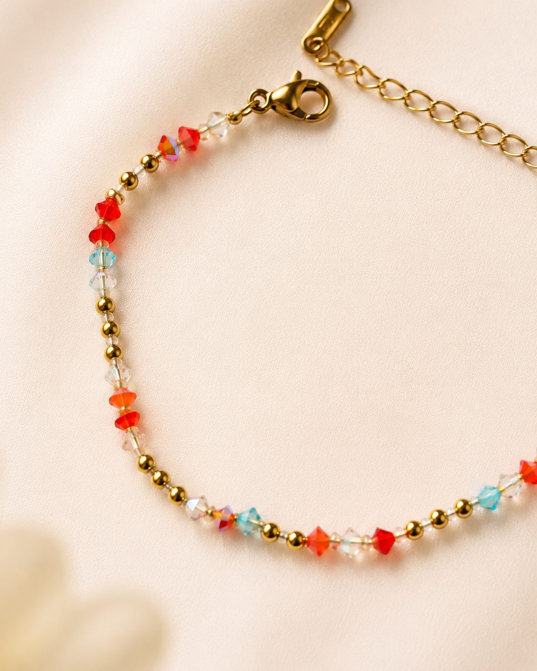 Coral Bloom Beaded Bracelet — view 3