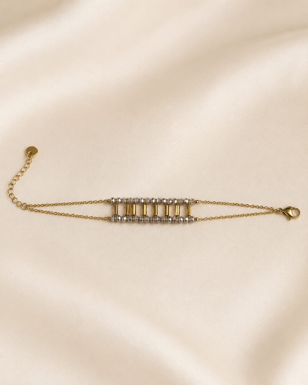 Baguette Bar Bracelet — 18k gold-plated · baguette CZ