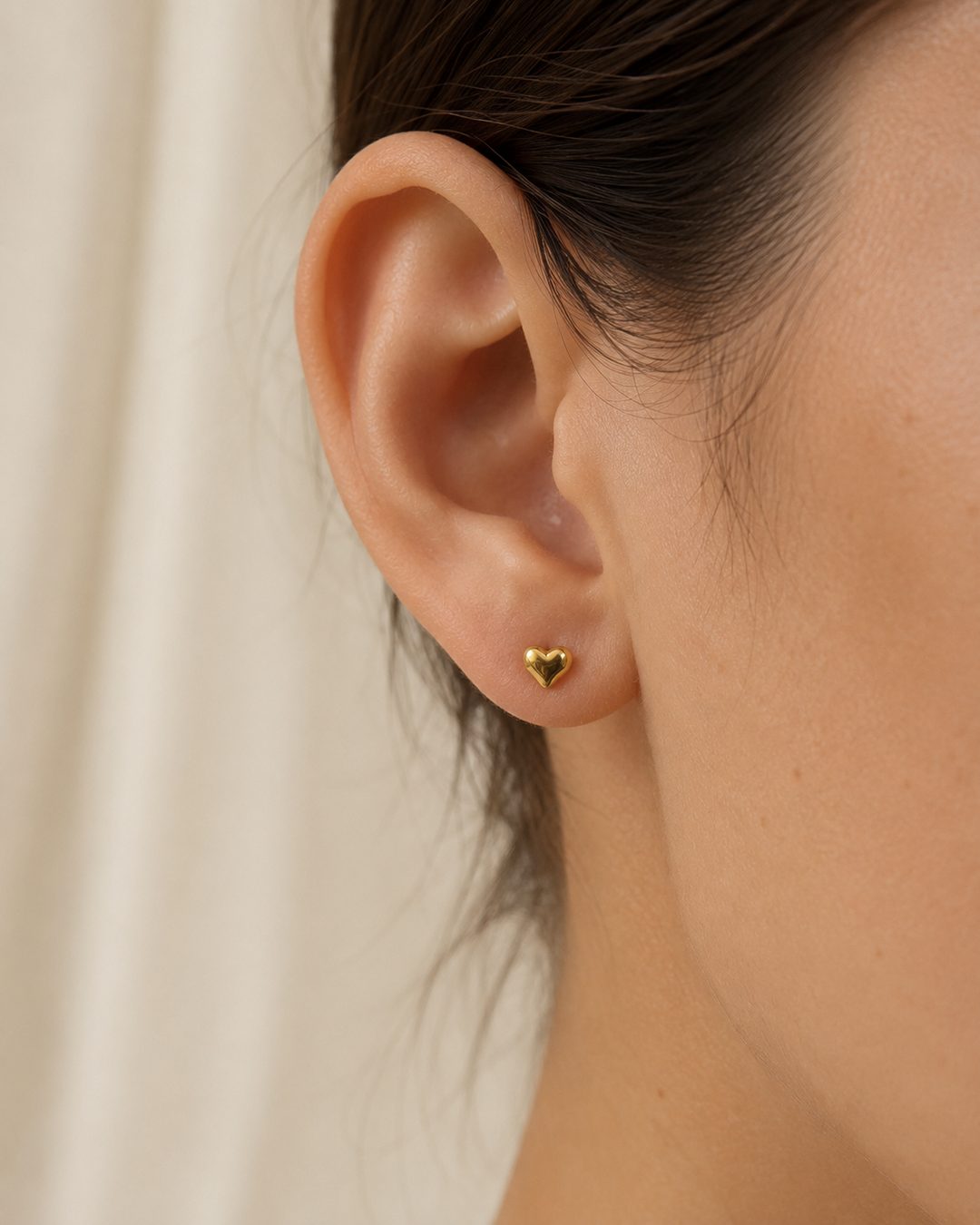 Petite Heart Studs — view 2