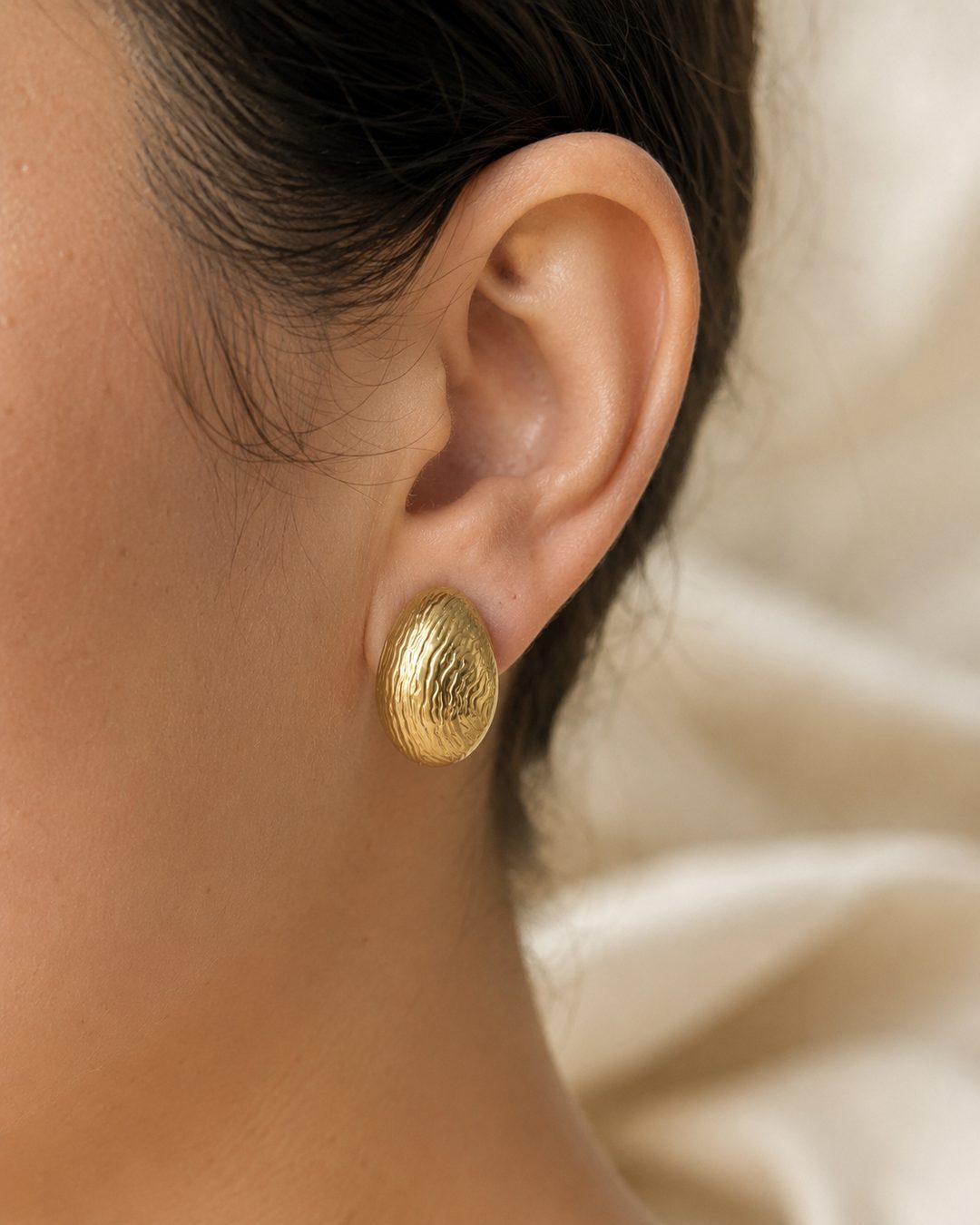Gilded Teardrop Studs — view 2