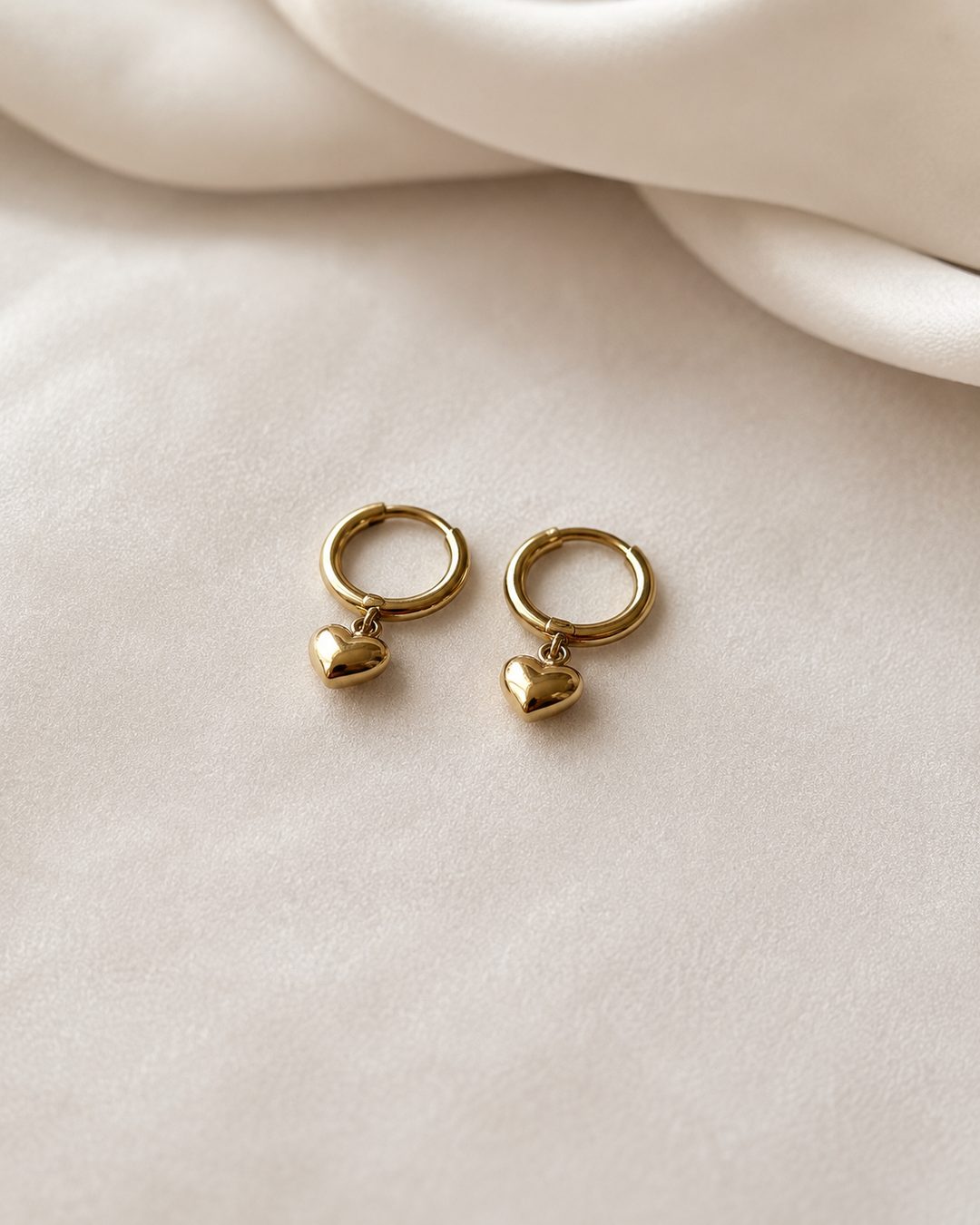 Ball Drop Huggies — 18k gold-plated · CZ