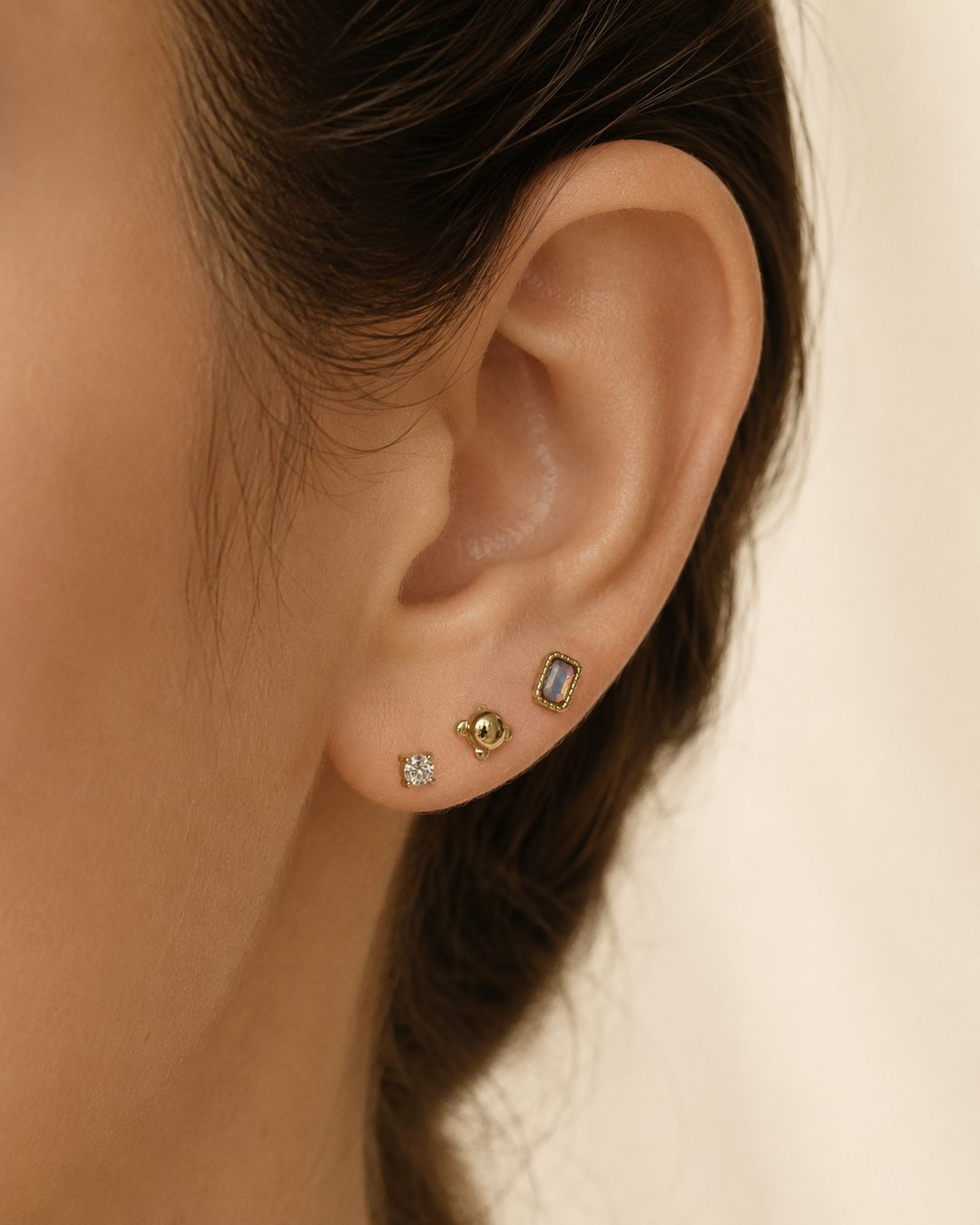 Opal & CZ Stud Set — view 2