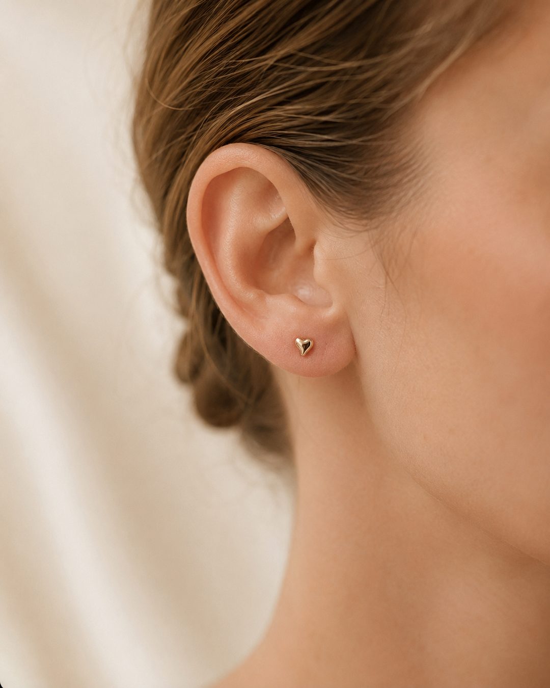 Puffy Heart Studs — view 2